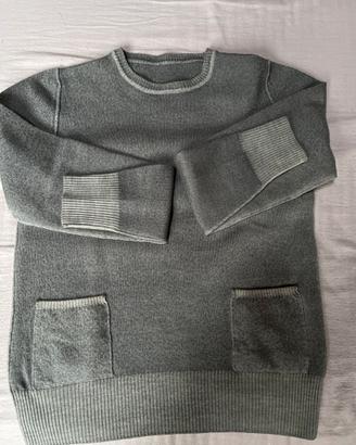 Maglione grigio di lana