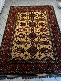 TAPPETO ORIGINALE fatto a mano LANA e SETA