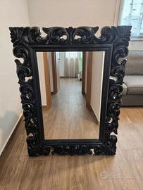 Specchio da parete Barocco/Rococò/Versace nero
