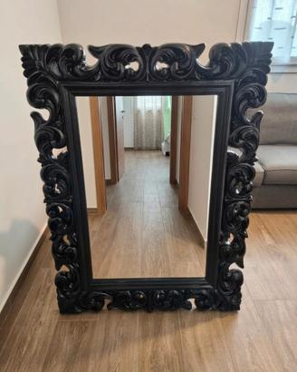 Specchio da parete Barocco/Rococò/Versace nero