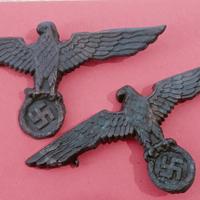 coppia fregi coloniale per casco tedeschi ww2 