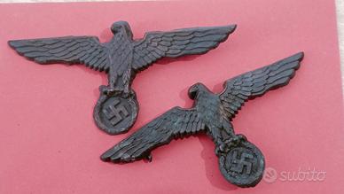 coppia fregi coloniale per casco tedeschi ww2 