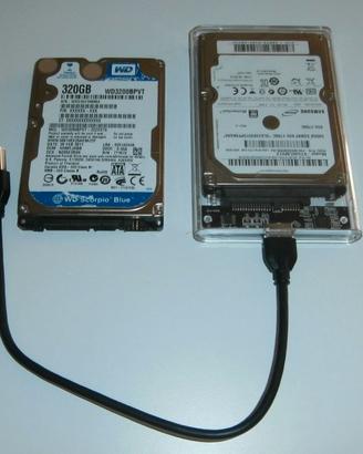 HARD DISK ESTERNO USB 500 GB 2,5" + WD 320 GB INT.