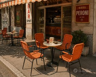 x4 Sedie Vintage bar ristorante modernariato 