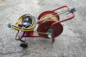 Motopompa irroratrice elettrica carrellata