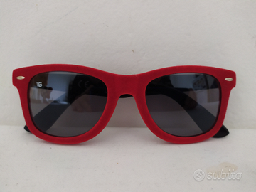 Occhiali in velluto bordeaux