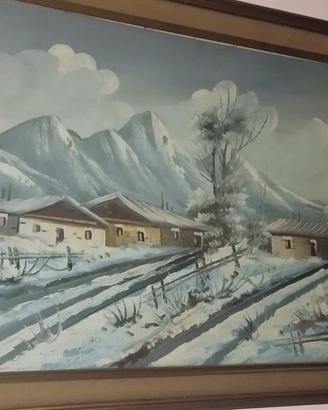 Raffaele Ponticelli grande paesaggio invernale 