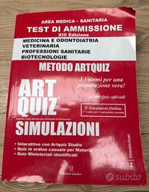 Libro artquiz per test di ammissione med-odo-vet