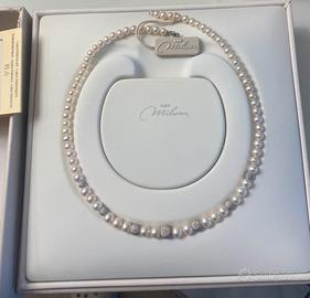 Collier perle e oro bianco