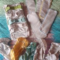 set pannolini lavabili Culla di Teby 