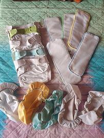 set pannolini lavabili Culla di Teby 