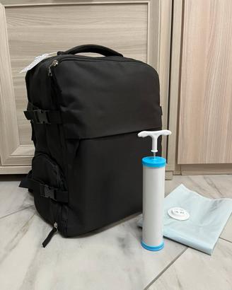 Zaino con Busta e Pompa Sottovuoto Bagaglio a Mano