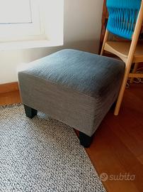 pouff grigio 55x55 cm