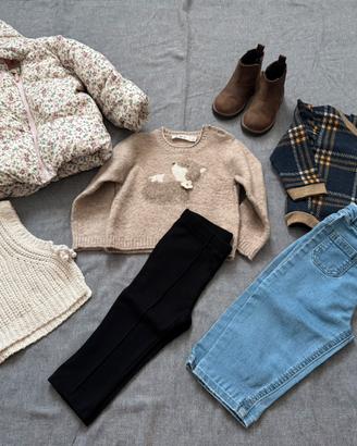 Lotto Bimba con outfit conpleto 12M/80cm