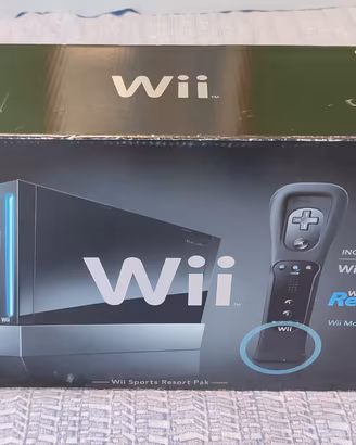 Scatola Wii Nera Wii Sports Resort Pack