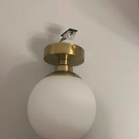 Plafoniera da soffitto con sfera di vetro
