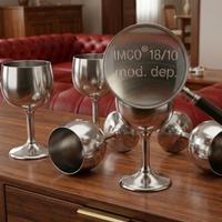 6 bicchieri in acciaio 