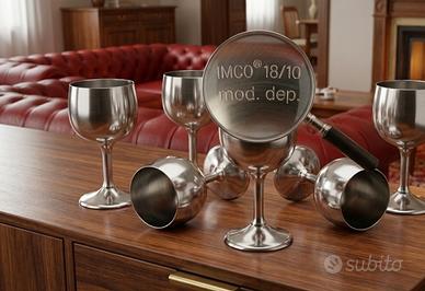 6 bicchieri in acciaio 