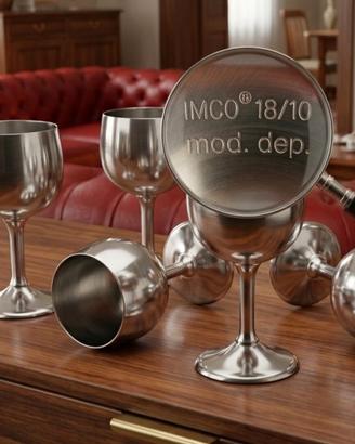 6 bicchieri in acciaio 