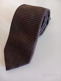 Cravatta Giancarlo 100% seta, marrone