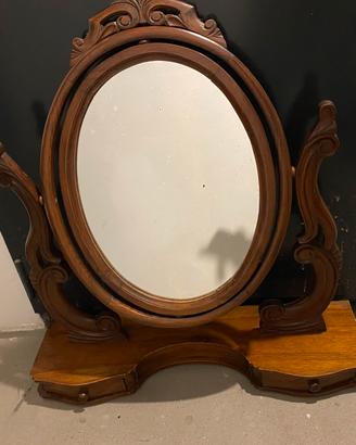 Specchiera seconda metà ‘800 in legno da appoggio