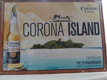 targa alluminio pubblicità Corona birra