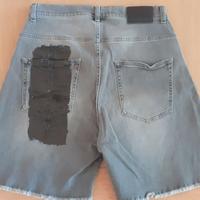 VISION OF SUPER - Bermuda di JEANS CON LOGO