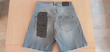 VISION OF SUPER - Bermuda di JEANS CON LOGO