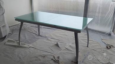 Tavolo Allungabile Design Vetro e Acciaio Bontempi