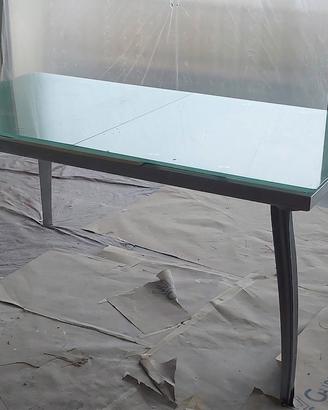 Tavolo Allungabile Design Vetro e Acciaio Bontempi