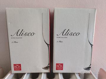 4 flûte per champagne marchio RCR  in cristallo