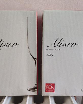 4 flûte per champagne marchio RCR  in cristallo