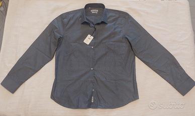 camicia uomo in cotone a righe  taglia 54