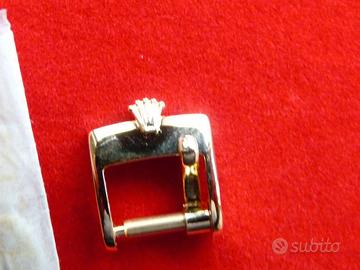  Rolex fibbia ORIGINALE mm 10 laminata oro giallo