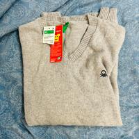 Maglione Benetton TG 10/11 Grigio