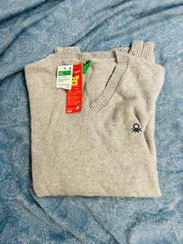 Maglione Benetton TG 10/11 Grigio