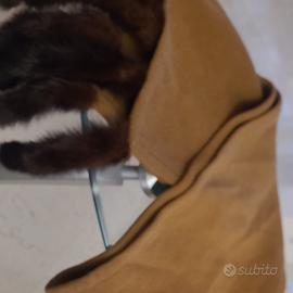 sciarpa di pile con code di visone