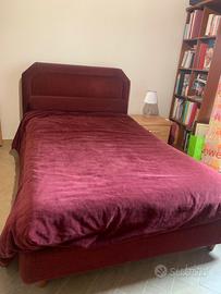 Letto imbottito bordeaux