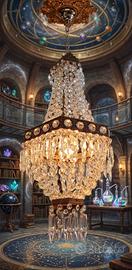 lampadario vintage stile impero 