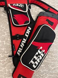 Faretra arco Avalon Tec One rosso-nera con cintura