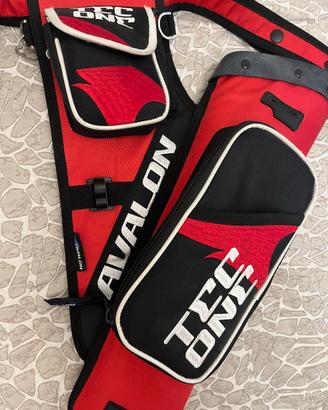 Faretra arco Avalon Tec One rosso-nera con cintura