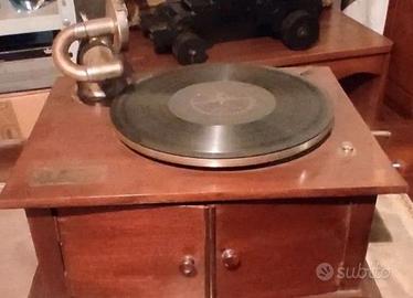 Grammofono a Manovella vintage 78 giri del 900