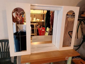 Mobilletto specchio bagno  m, larghezza 92 altezza