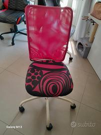 due sedie ikea con rotelle