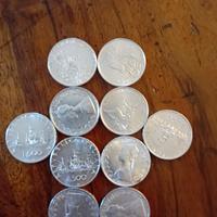 Lotto 10 monete da 500 lire  in argento