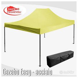 Gazebo 3x4,5 giallo pieghevole ACCIAIO tetto