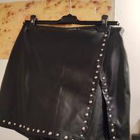 gonna pantalone similpelle donna 