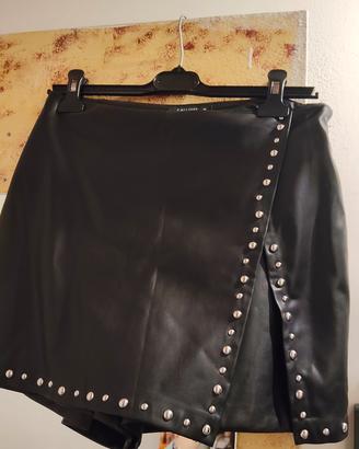 gonna pantalone similpelle donna 