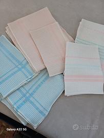 6 pezzi 3 coppie asciugamani  cotone nido d'ape Fr