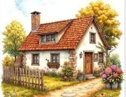 Villetta piccola o casa con piccolo giardino